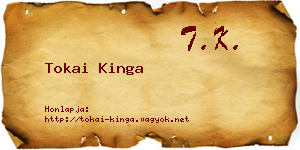 Tokai Kinga névjegykártya