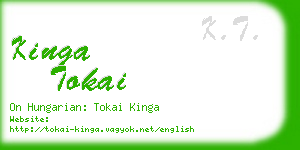 kinga tokai business card